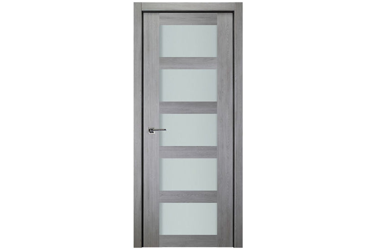 Nova Italia Vetro 5 Lite Light Grey Laminate Interior Door
