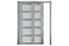 Nova Italia Vetro 5 Lite Light Grey Laminate Interior Door| ByPass Door | Buy Doors Online