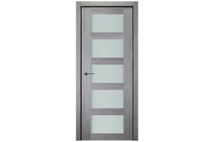 Nova Italia Vetro 5 Lite Light Grey Laminate Interior Door | Buy Doors Online