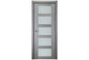 Nova Italia Vetro 5 Lite Light Grey Laminate Interior Door | Buy Doors Online