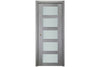 Nova Italia Vetro 5 Lite Light Grey Laminate Interior Door | Buy Doors Online