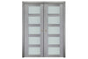 Nova Italia Vetro 5 Lite Light Grey Laminate Interior Door | Buy Doors Online