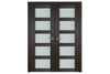 Nova Italia Vetro 5 Lite Premium Wenge Laminate Interior Door | Buy Doors Online