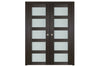 Nova Italia Vetro 5 Lite Premium Wenge Laminate Interior Door | Buy Doors Online