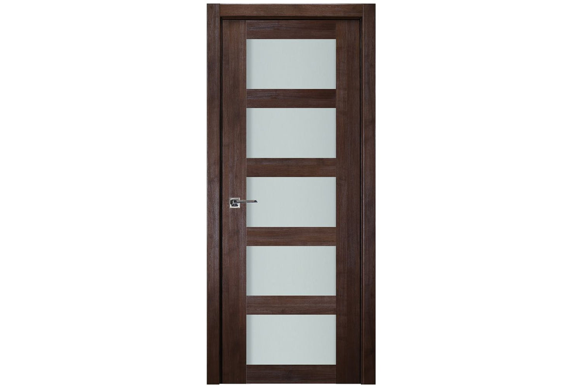 Nova Italia Vetro 5 Lite Prestige Brown Laminate Interior Door