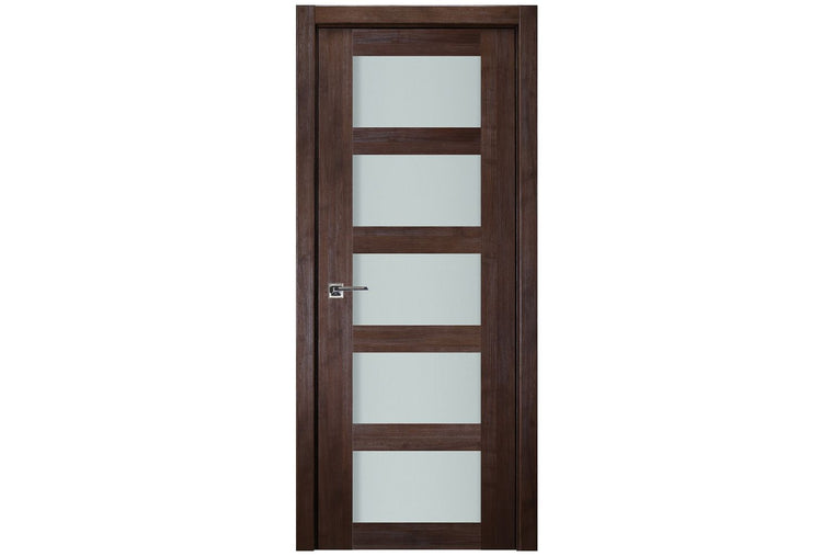Nova Italia Vetro 5 Lite Prestige Brown Laminate Interior Door