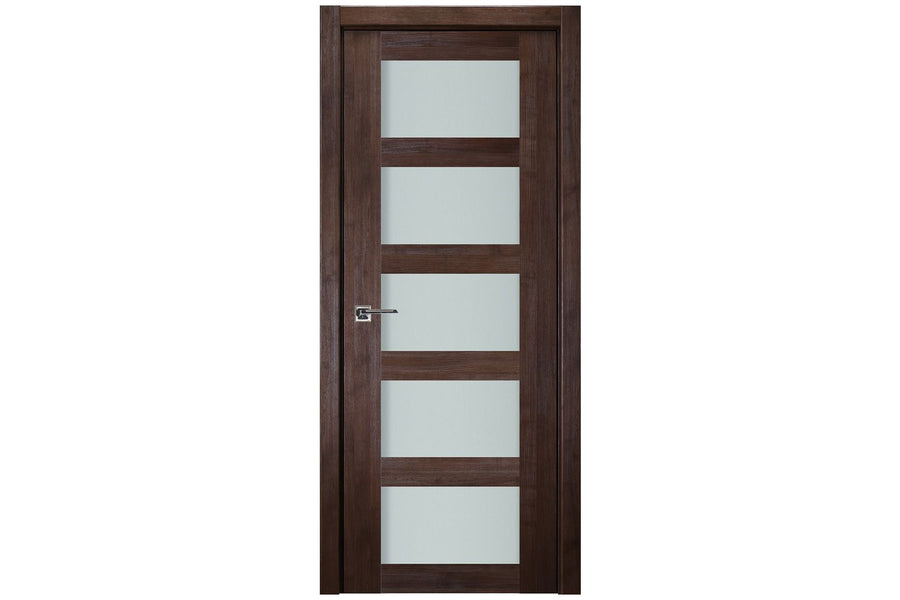 Nova Italia Vetro 5 Lite Prestige Brown Laminate Interior Door
