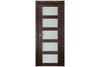 Nova Italia Vetro 5 Lite Prestige Brown Laminate Interior Door | Buy Doors Online