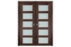 Nova Italia Vetro 5 Lite Prestige Brown Laminate Interior Door | Buy Doors Online