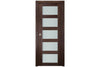 Nova Italia Vetro 5 Lite Prestige Brown Laminate Interior Door | Buy Doors Online