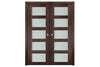 Nova Italia Vetro 5 Lite Prestige Brown Laminate Interior Door | Buy Doors Online