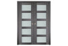 Nova Italia Vetro 5 Lite Swiss Elm Laminate Interior Door | Buy Doors Online