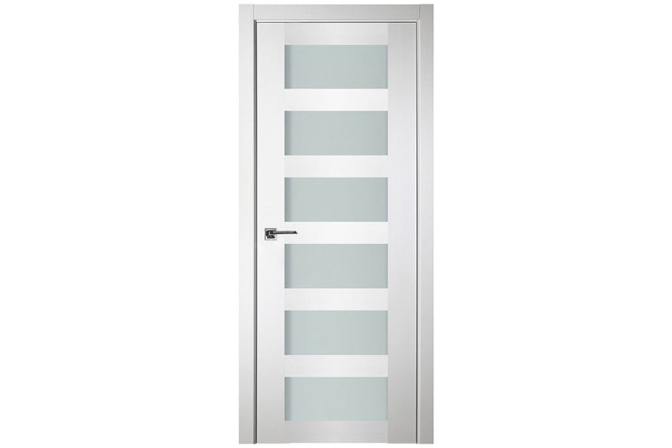 Nova Italia Vetro 6 Lite Alaskan White Laminate Interior Door