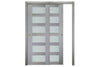 Nova Italia Vetro 6 Lite Light Grey Laminate Interior Door| ByPass Door | Buy Doors Online