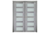 Nova Italia Vetro 6 Lite Light Grey Laminate Interior Door | Buy Doors Online