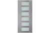 Nova Italia Vetro 6 Lite Light Grey Laminate Interior Door | Buy Doors Online