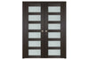 Nova Italia Vetro 6 Lite Premium Wenge Laminate Interior Door | Buy Doors Online