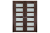 Nova Italia Vetro 6 Lite Prestige Brown Laminate Interior Door