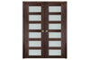 Nova Italia Vetro 6 Lite Prestige Brown Laminate Interior Door