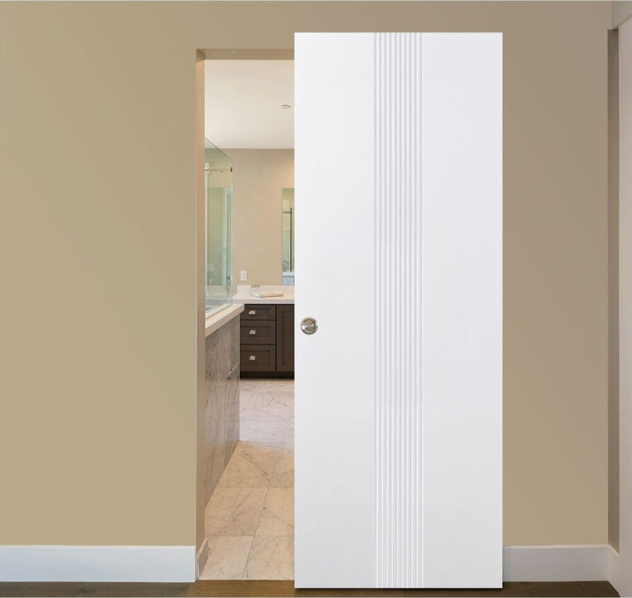 Nova M34 Soft White Laminated Modern Interior Door | Magic Door