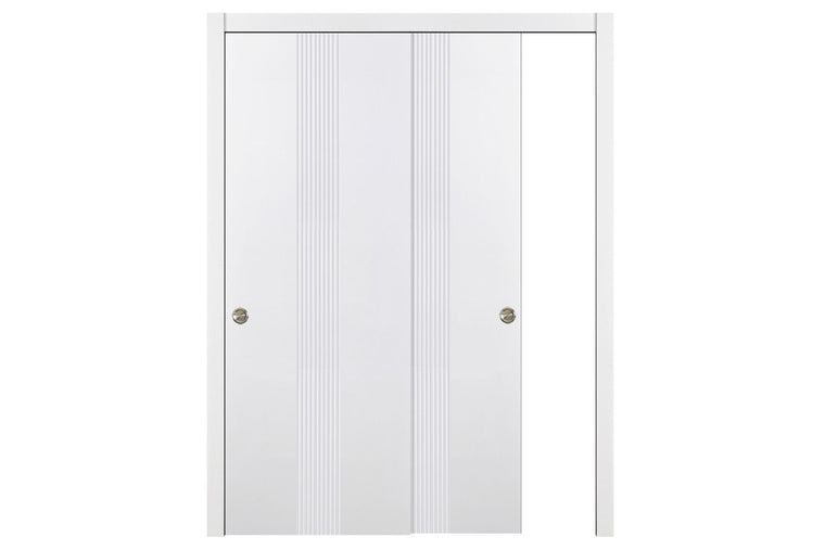 Nova M34 Soft White Laminated Modern Interior Door | ByPass Door