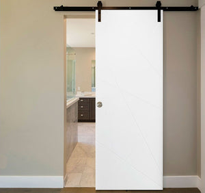 Nova HM419 Pure White Laminated Modern Interior Door | Barn Door | Buy Doors Online