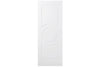 Nova Ovalo Soft White Laminated Traditional interior Door | Barn Door | Buy Doors Online