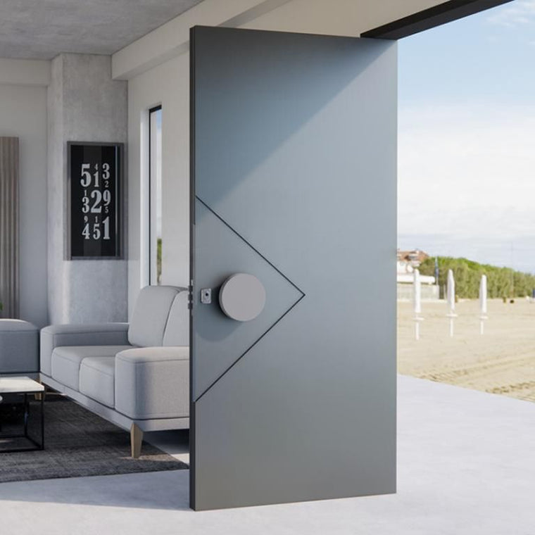Nova Royal Series Pivot Wrought Iron Custom Exterior Door | Style 002