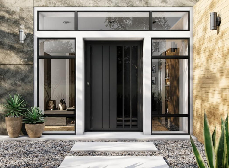 Nova Royal Series Pivot Wrought Iron Custom Exterior Door | Style 006