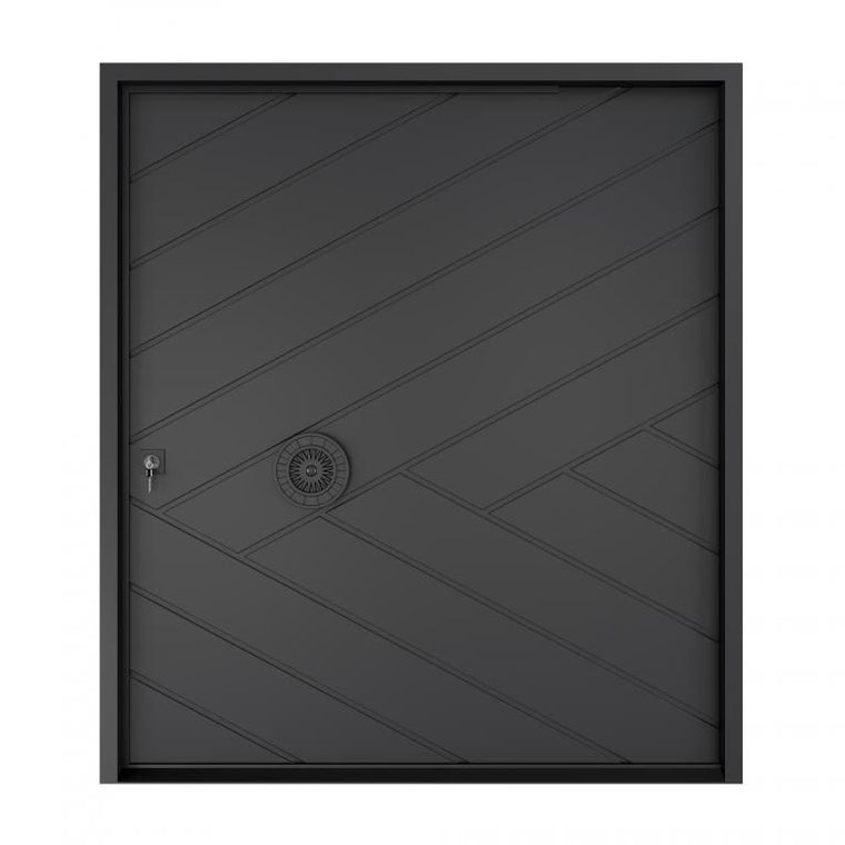 Nova Royal Series Pivot Wrought Iron Custom Exterior Door | Style 013