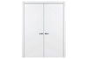 Nova Slant Soft White Laminated Traditional interior Door | Buy Doors Online