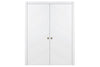 Nova Slant Soft White Laminated Traditional interior Door | Buy Doors Online
