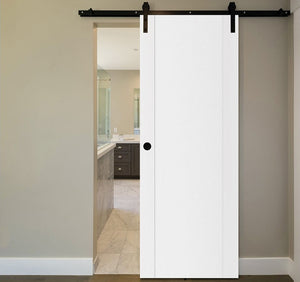 Nova Stile 001 Soft White Laminated Modern Interior Door | Barn Door | Buy Doors Online