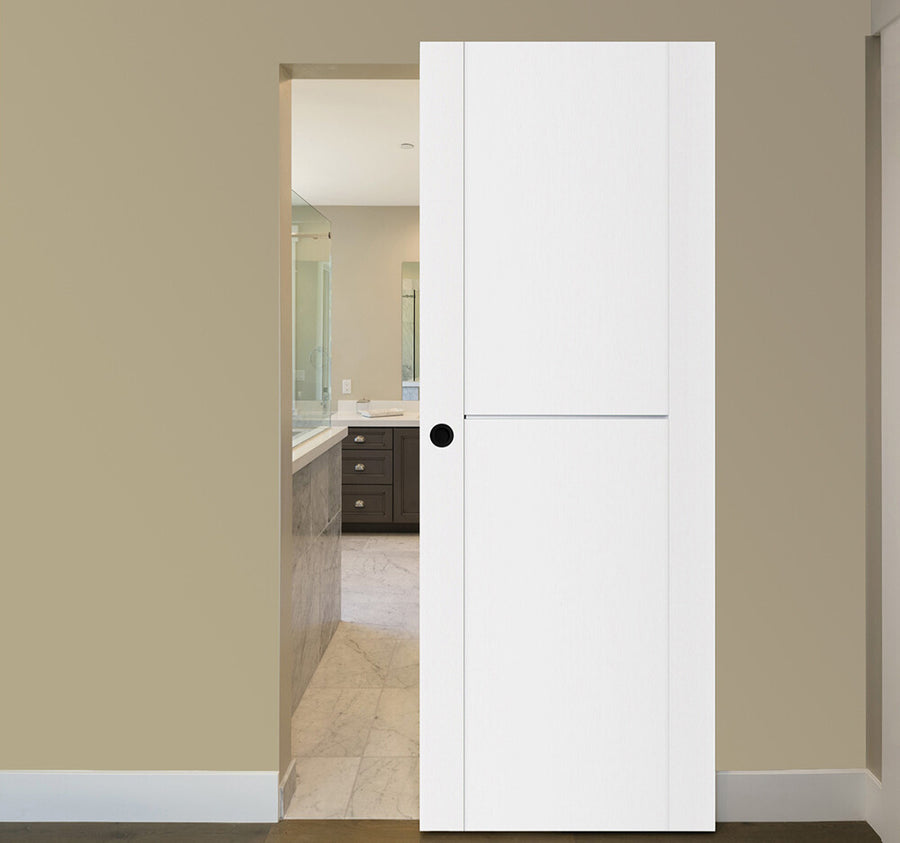 Nova Stile 002 Soft White Laminated Modern Interior Door | Magic Door
