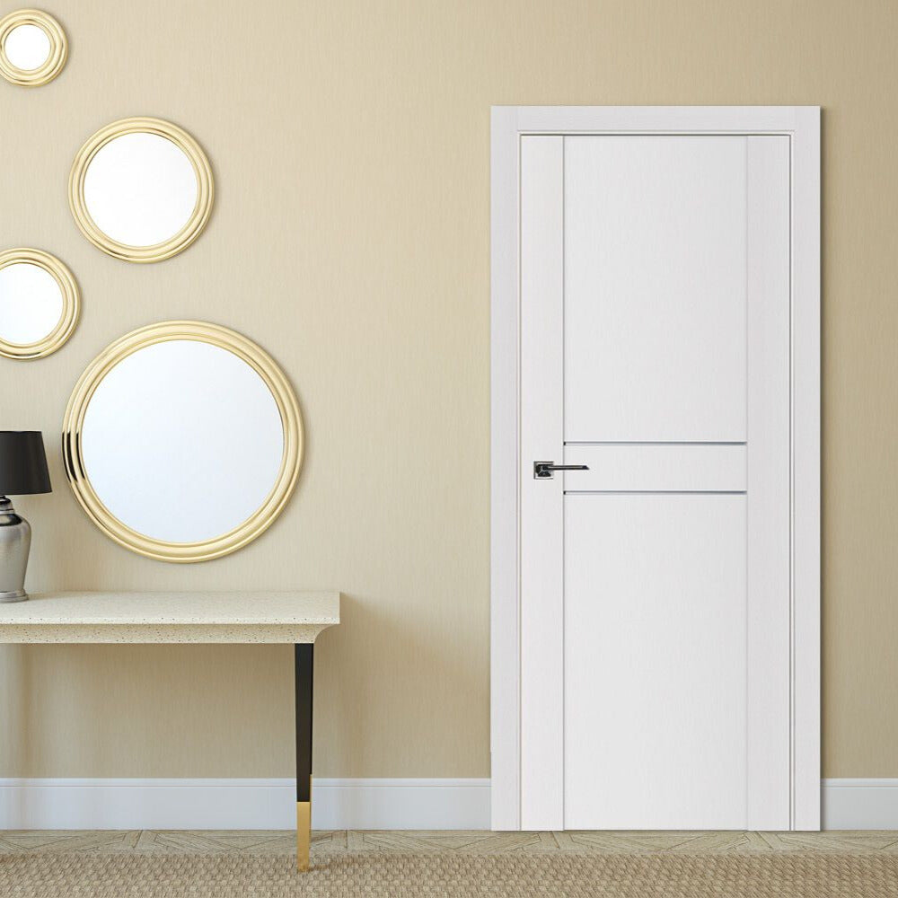 Nova Stile 003 Soft White Laminated Modern Interior Door