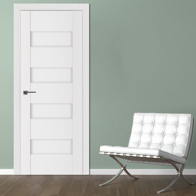 Nova Stile 017 Soft White Laminated Modern Interior Door