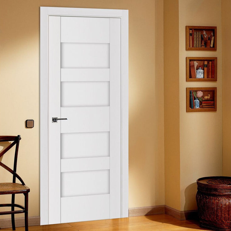 Nova Stile 041 White Lacquered Enamel Modern Interior Door