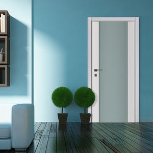 Nova Triplex 001 Soft White Laminated Modern Interior Door | Buy Doors Online