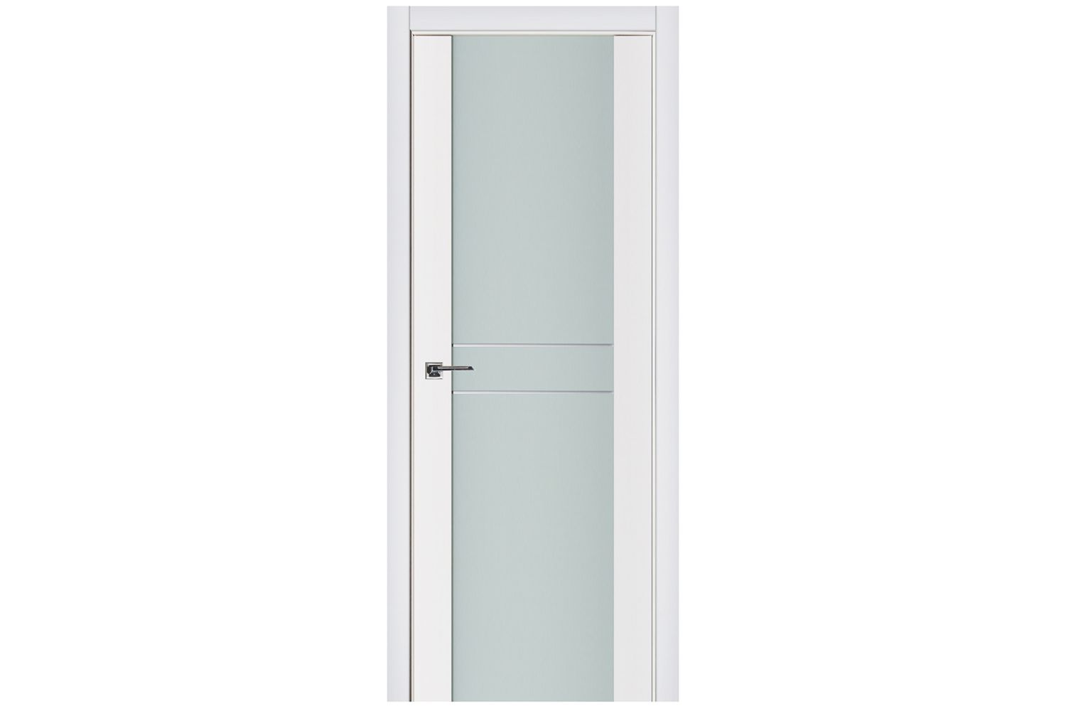 Nova Triplex 003 Soft White Laminated Modern Interior Door | Frosted ...