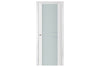 Nova Triplex 003 Soft White Laminated Modern Interior Door | Frosted Glass | Buy Doors Online