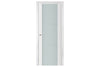 Nova Triplex 004 Soft White Laminated Modern Interior Door | Frosted Glass | Buy Doors Online