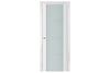 Nova Triplex 006 Soft White Laminated Modern Interior Door | Frosted Glass | Buy Doors Online