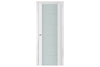 Nova Triplex 008 Soft White Laminated Modern Interior Door | Frosted Glass | Buy Doors Online