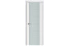 Nova Triplex 008 Soft White Laminated Modern Interior Door | Frosted Glass | Buy Doors Online