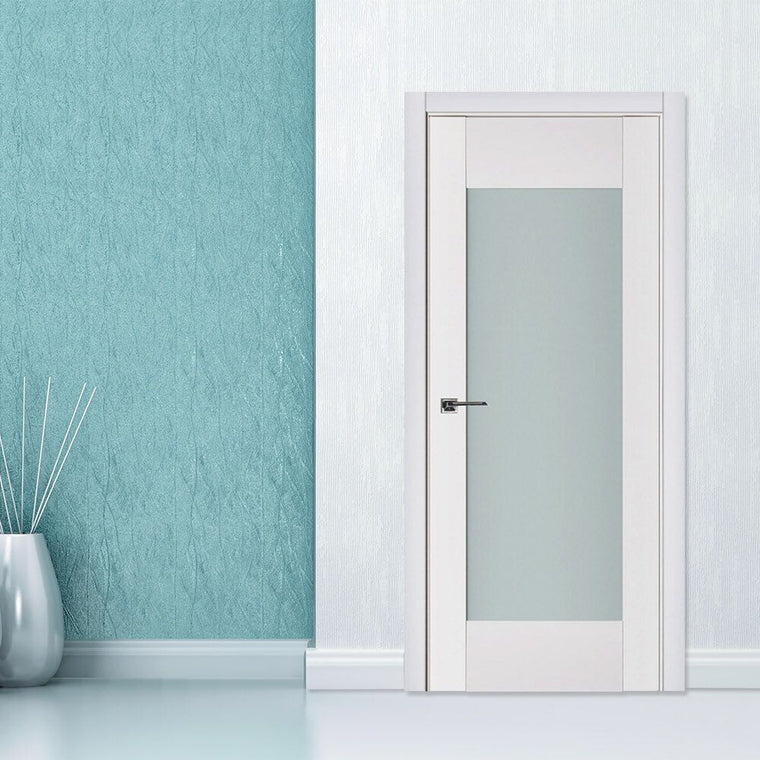 Nova Triplex 012 Soft White Laminated Modern Interior Door