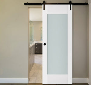 Nova Triplex 012 Soft White Laminated Modern Interior Door | Barn Door | Buy Doors Online