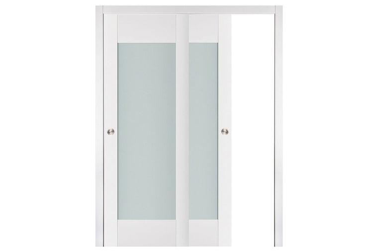 Nova Triplex 012 Soft White Laminated Modern Interior Door | ByPass Door