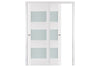 Nova Triplex 015 Soft White Laminated Modern Interior Door | ByPass Door | Buy Doors Online