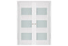 Nova Triplex 015 Soft White Laminated Modern Interior Door | Buy Doors Online