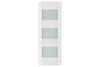 Nova Triplex 015 Soft White Laminated Modern Interior Door | Buy Doors Online